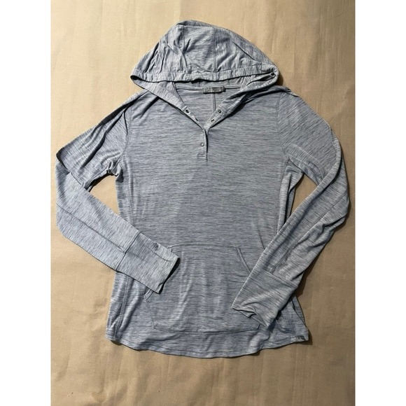 Prana Tops - prAna Women's Sol Protect Hoodie Sz M Gray UPF Lightweight Travel Performance
